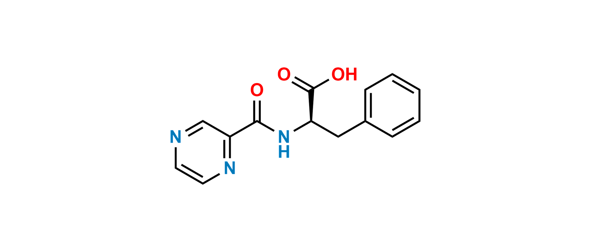 Picture of N-(2-pyraziny| carbony|)-D-Phenylalanine