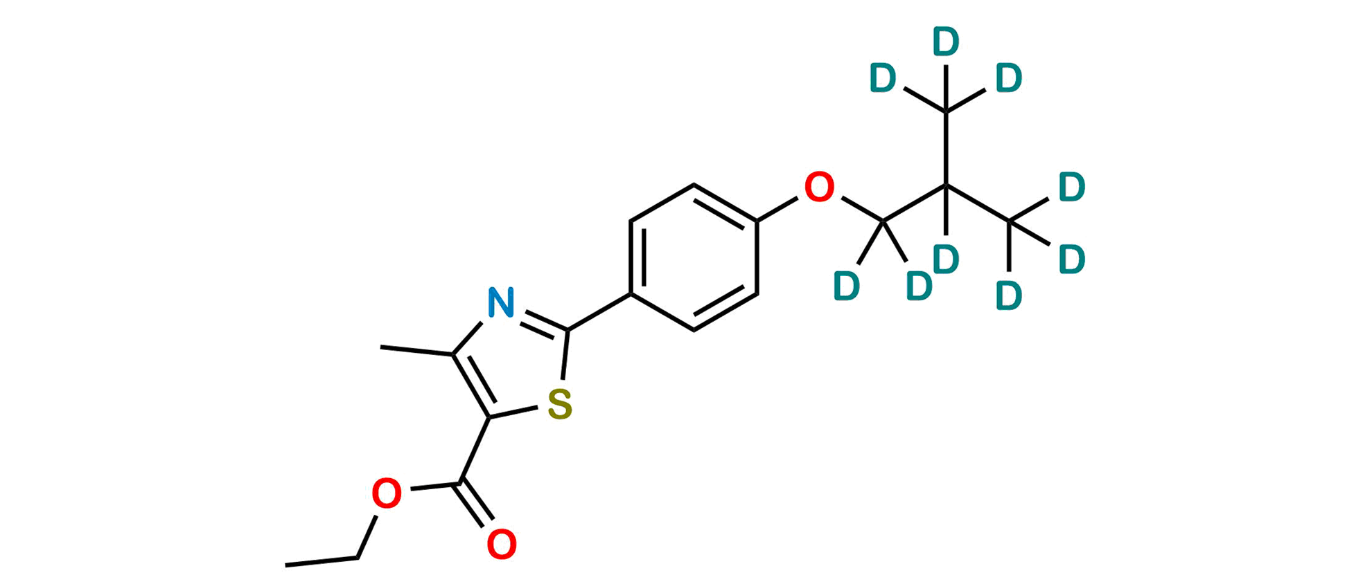 Picture of 3-Descyano Febuxostat D9 Ethyl Ester