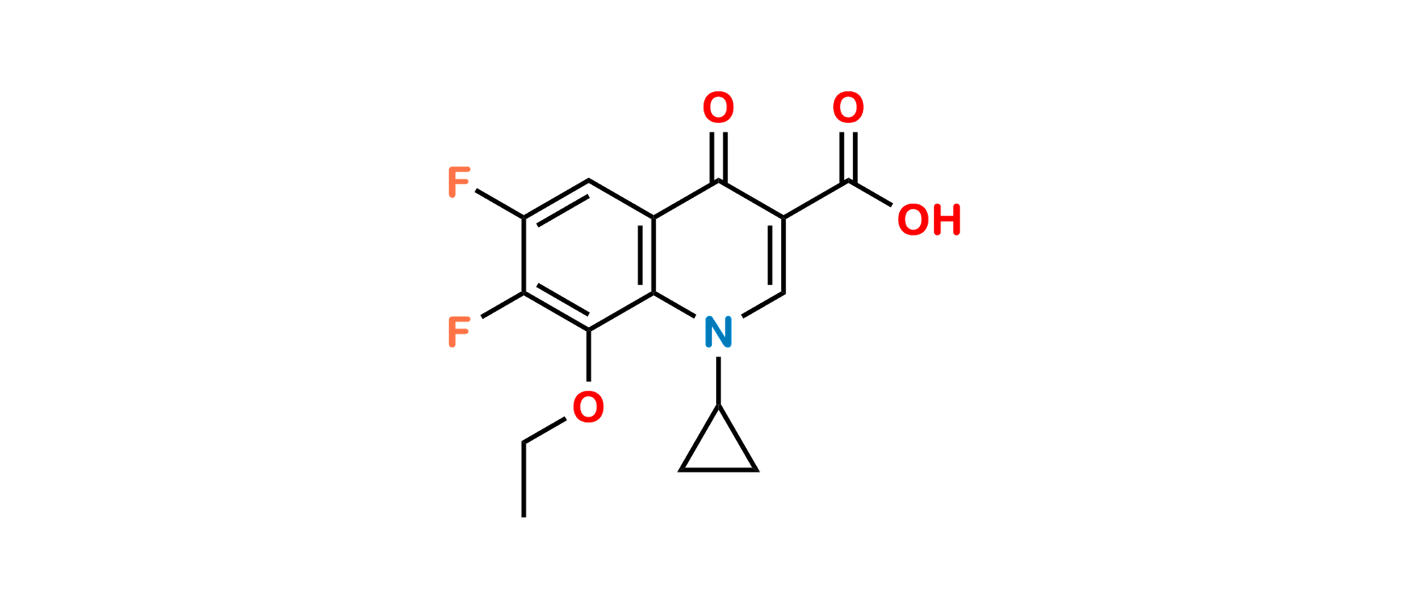 Picture of Moxifloxacin Difluoro Ethoxy Acid Impurity