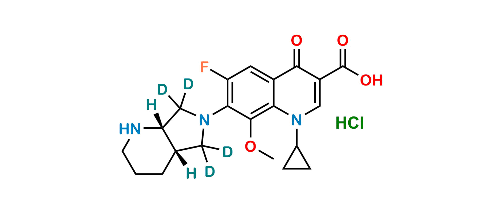 Picture of Moxifloxacin D4 Hydrochloride