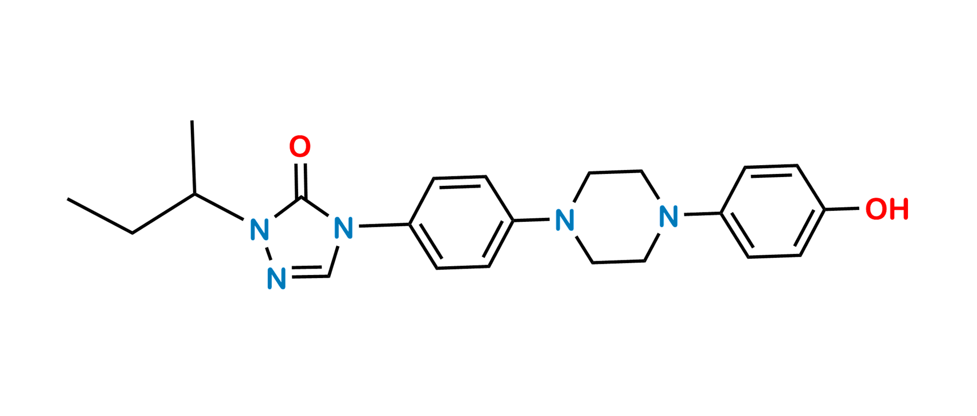 Picture of Itraconazole Hydroxy Isobutyltriazolone Impurity