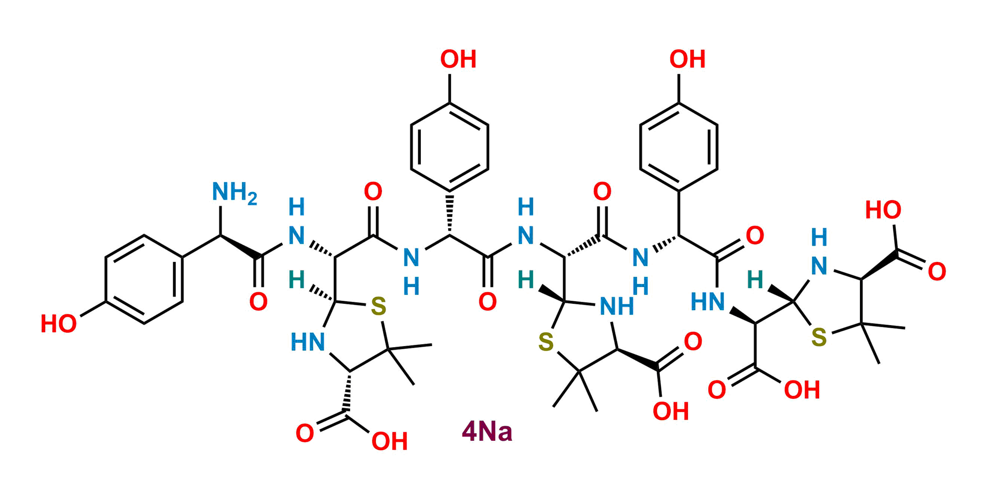 Picture of Amoxicillin Open RIng Trimer Impurity Sodium Salt