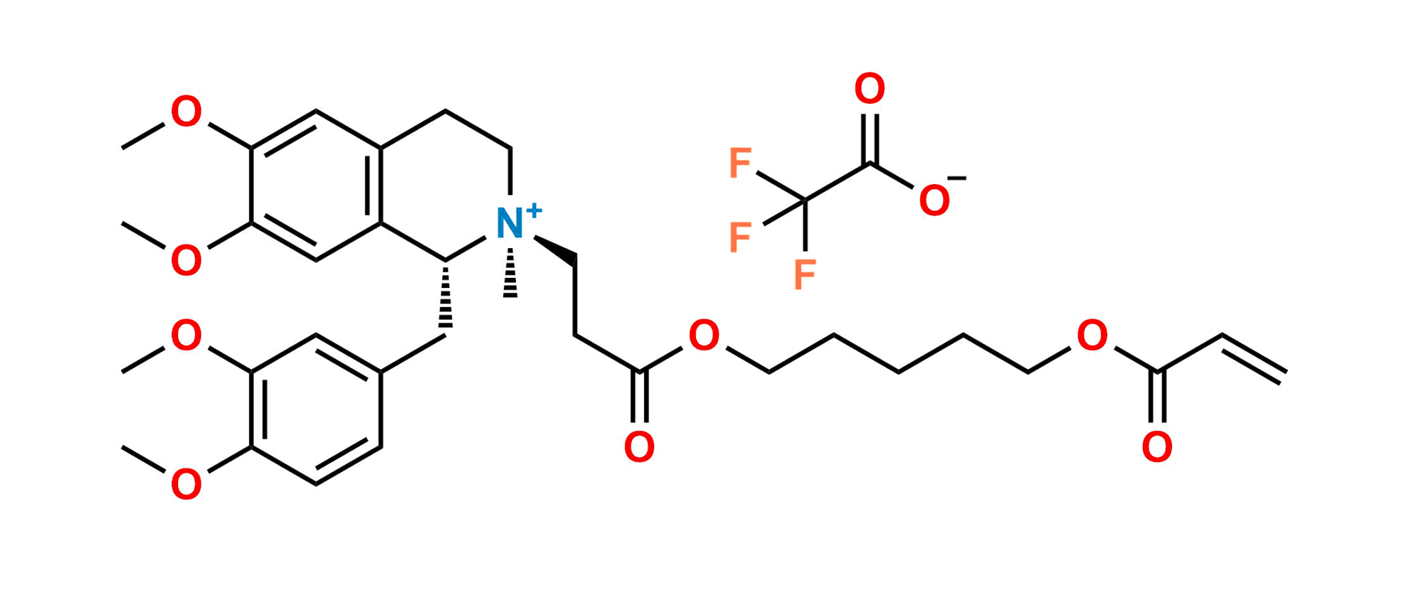 Picture of Atracurium Impurity C1 (trans-Monoacrylate) TFA salt