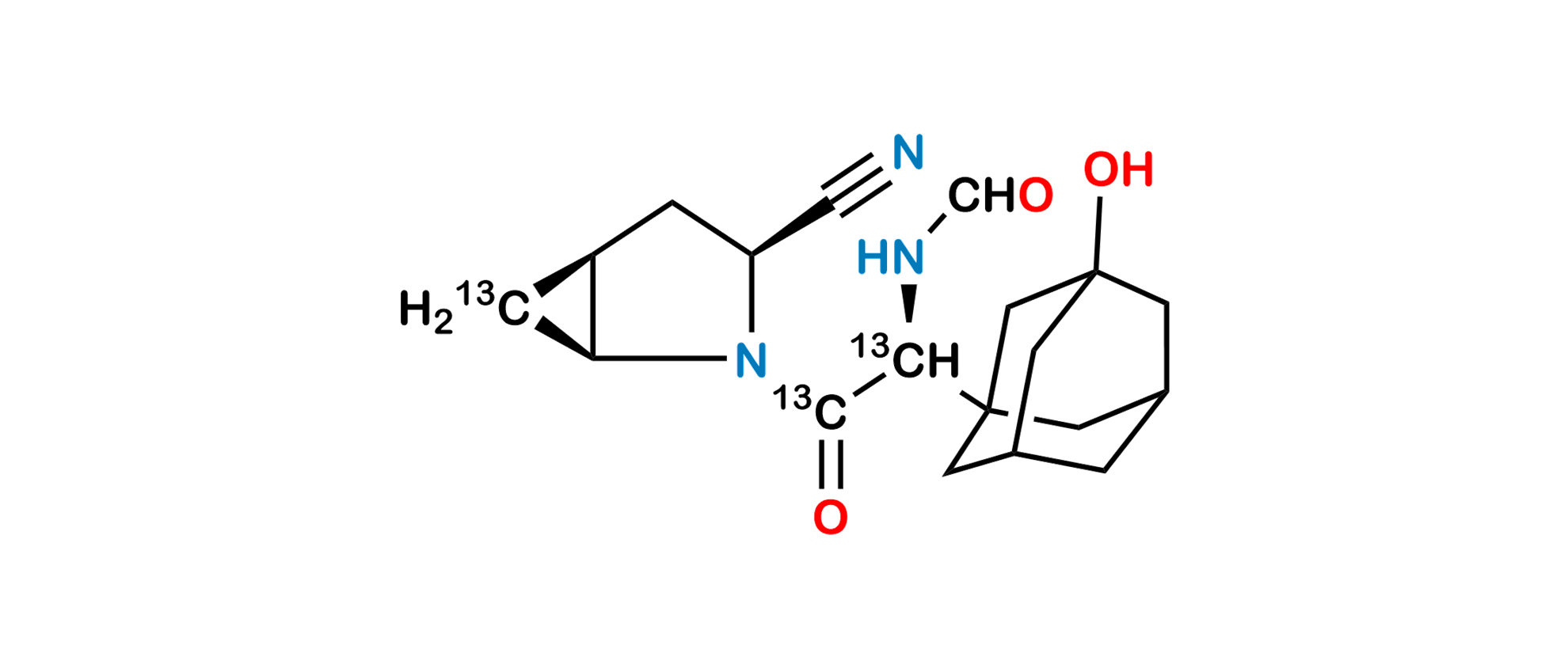 Picture of N-Formyl Saxagliptin-13C3