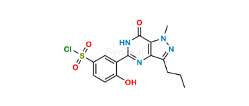 Picture of Demethylpiperazinyl Desethyl Sildenafil Sulfonyl Chloride