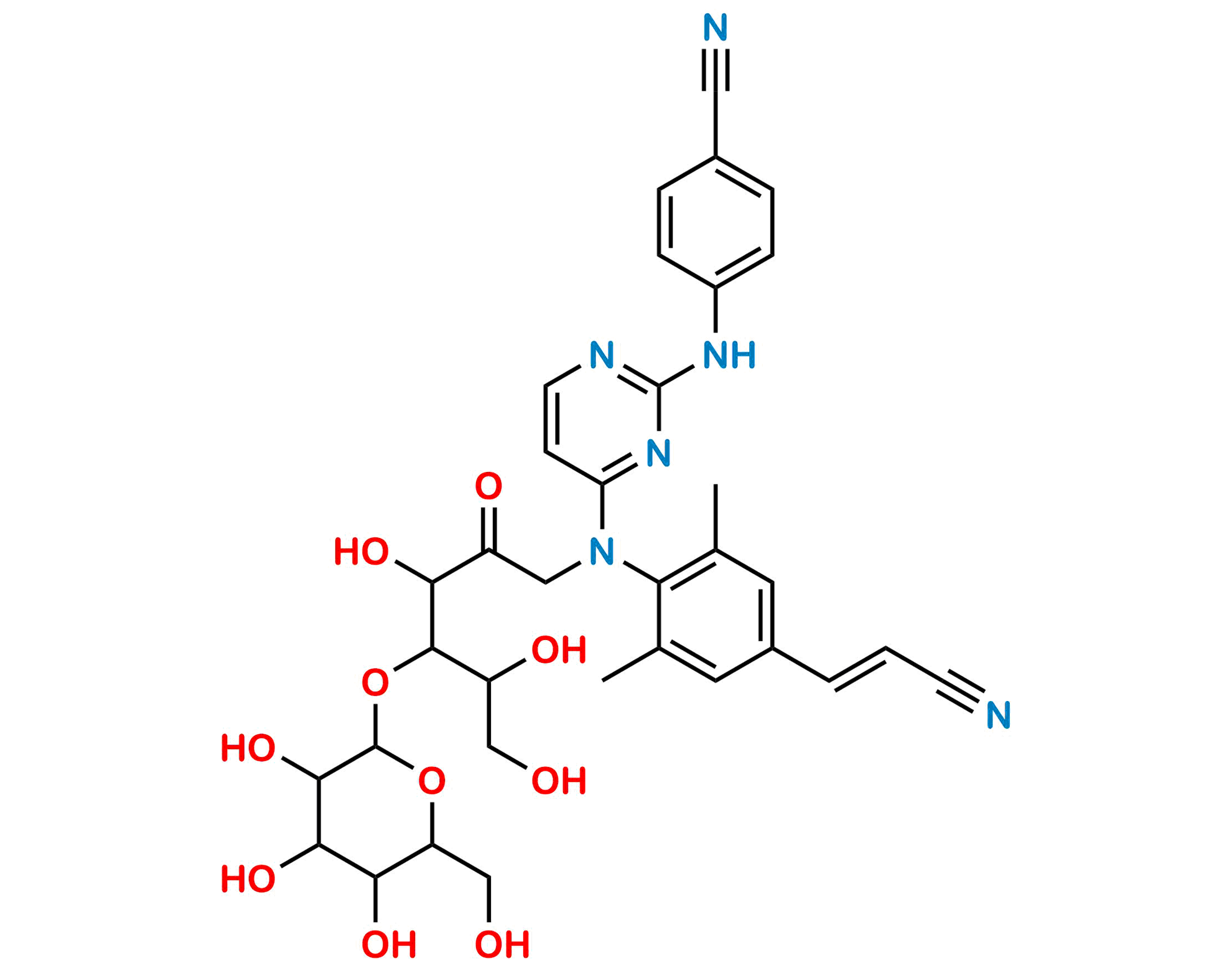 Picture of Rilpivirine Glycosamine and Amadori Rearrangement product-I