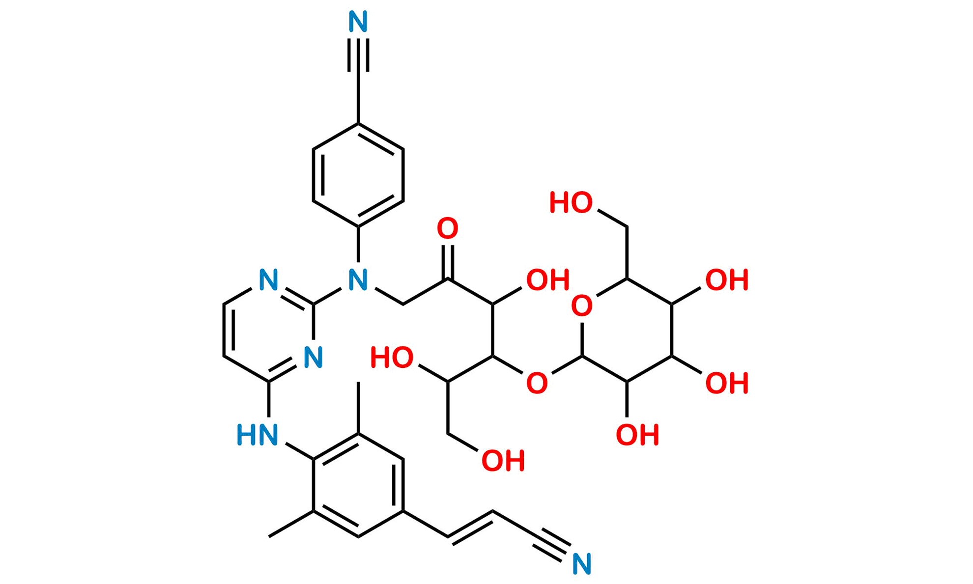 Picture of Rilpivirine Glycosamine and Amadori Rearrangement product-II