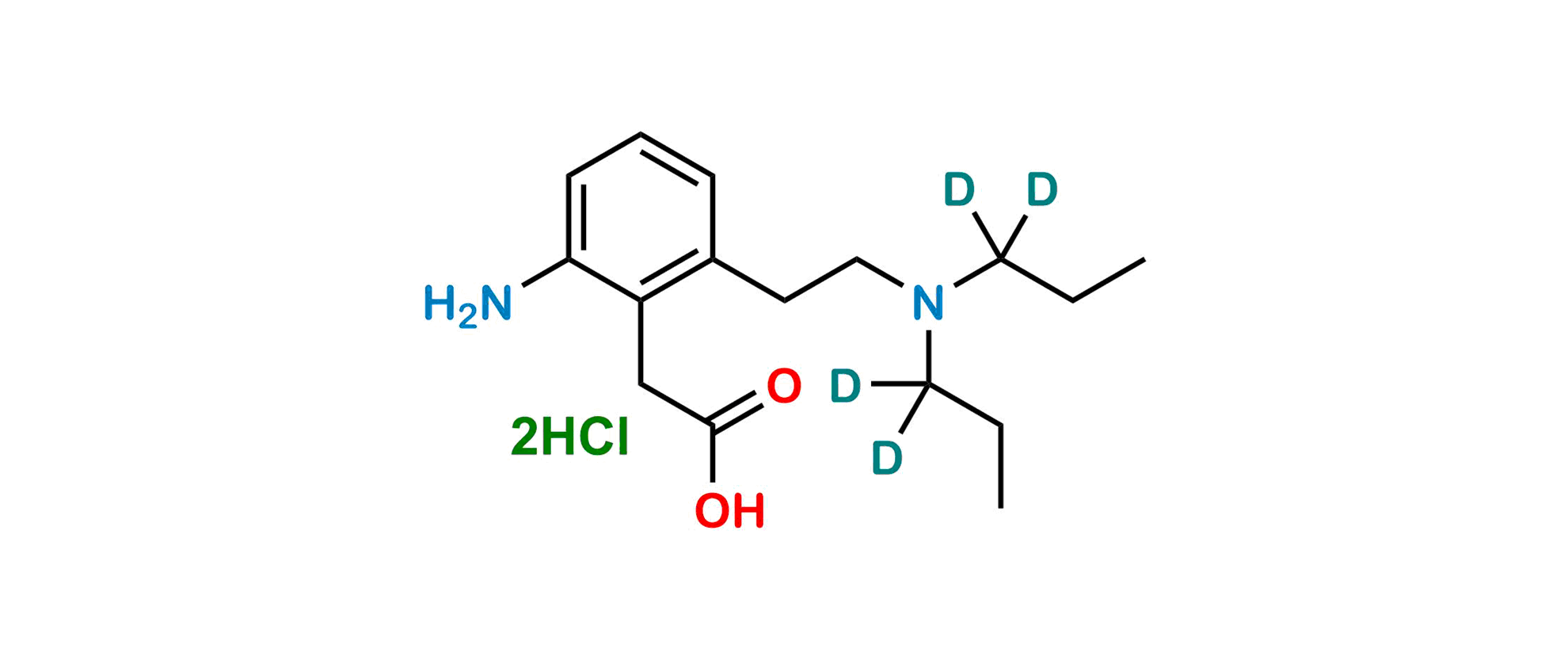 Picture of Ropinirole Aminoacetic acid-d4 Dihydrochloride