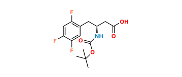 Picture of Sitagliptin Impurity 19 ((R)-Sitagliptin N-Boc-Acid Impurity)