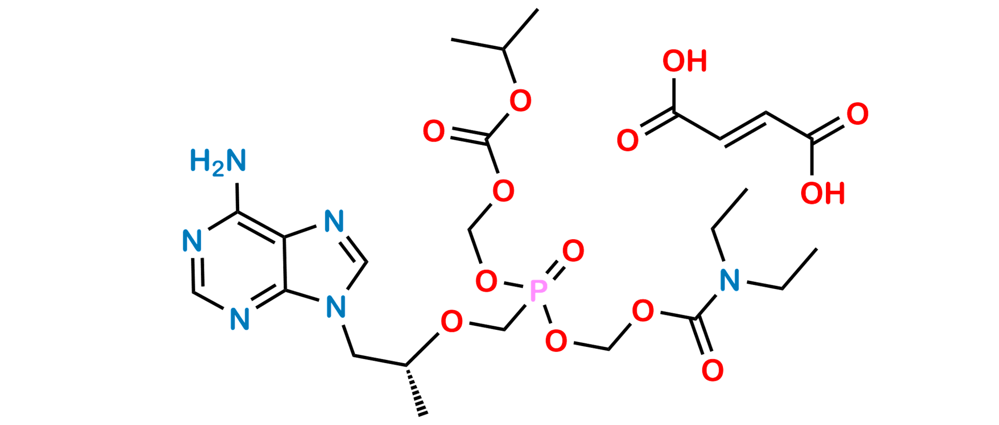 Picture of Diethylaminocarboxymethyl POC Tenofovir Fumarate