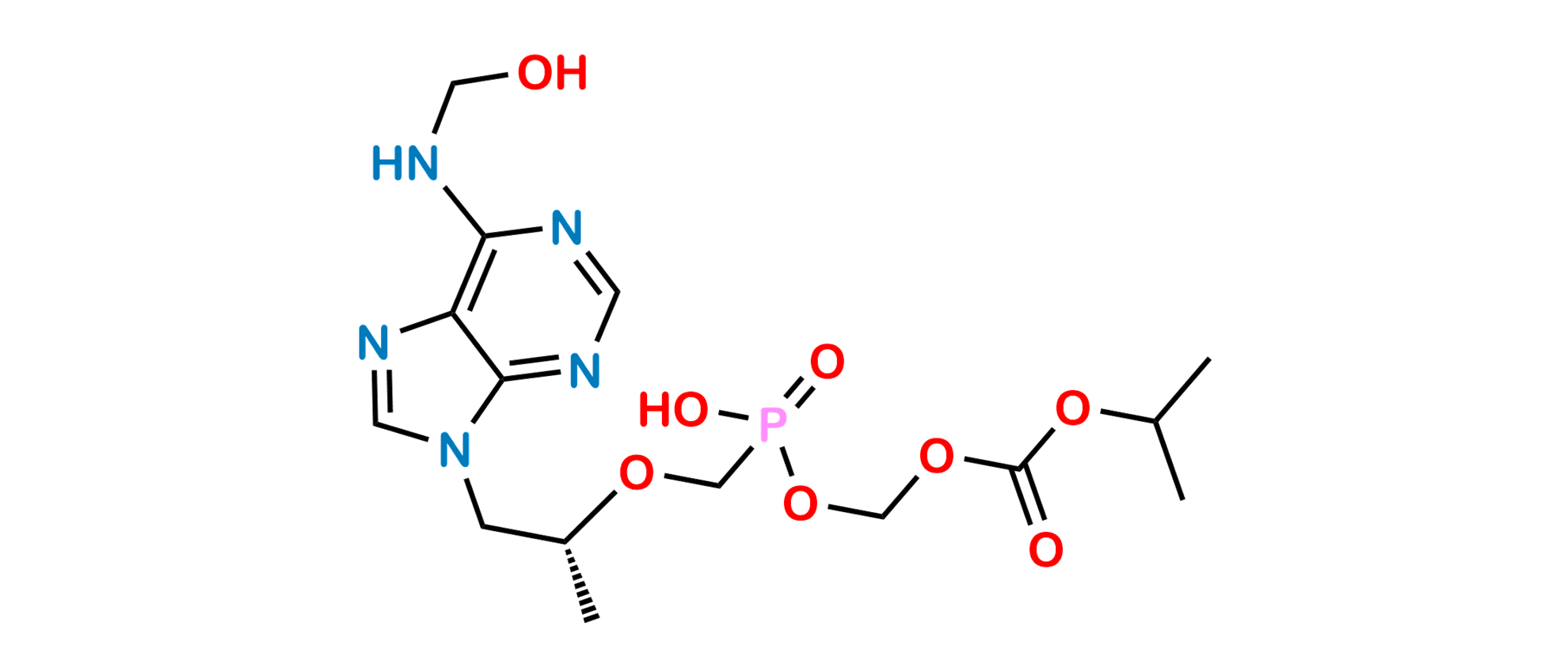 Picture of Tenofovir Disoproxil Fumarate Impurity(N6-CH2OH-POC PMPA)