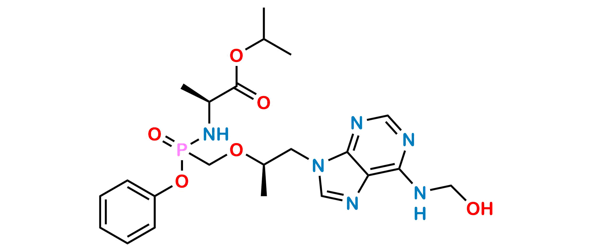 Picture of Tenofovir Alafenamide N-Hydroxy Methyl Impurity