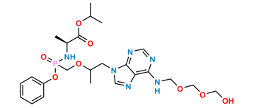 Picture of Tenofovir Alfenamide N-hydroxy methyl methoxy impurity