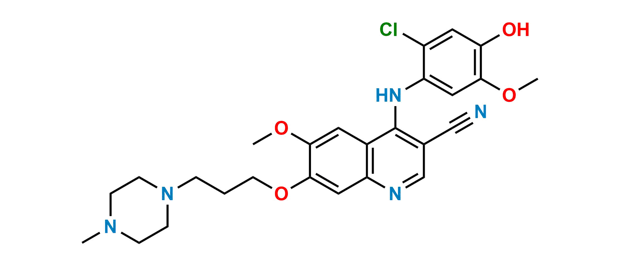 Picture of Bosutinib Oxydechlorinated Impurity