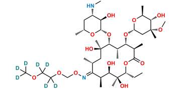 Picture of N-Demethyl Roxithromycin D7