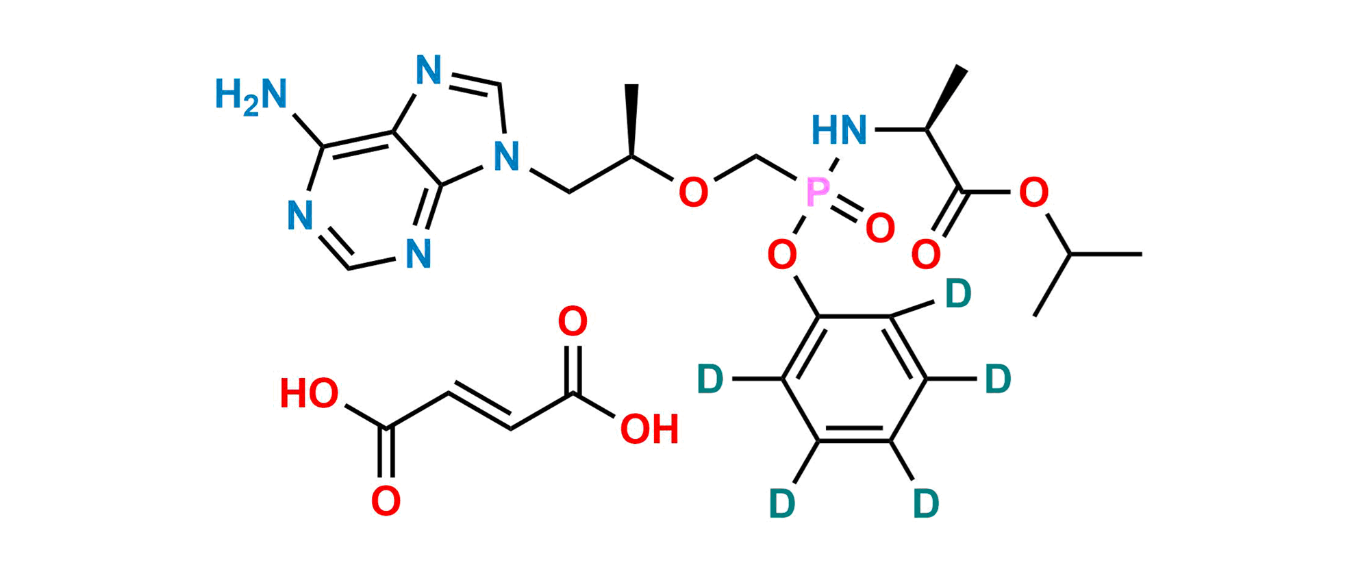 Picture of Tenofovir Alafenamide D5 Fumarate