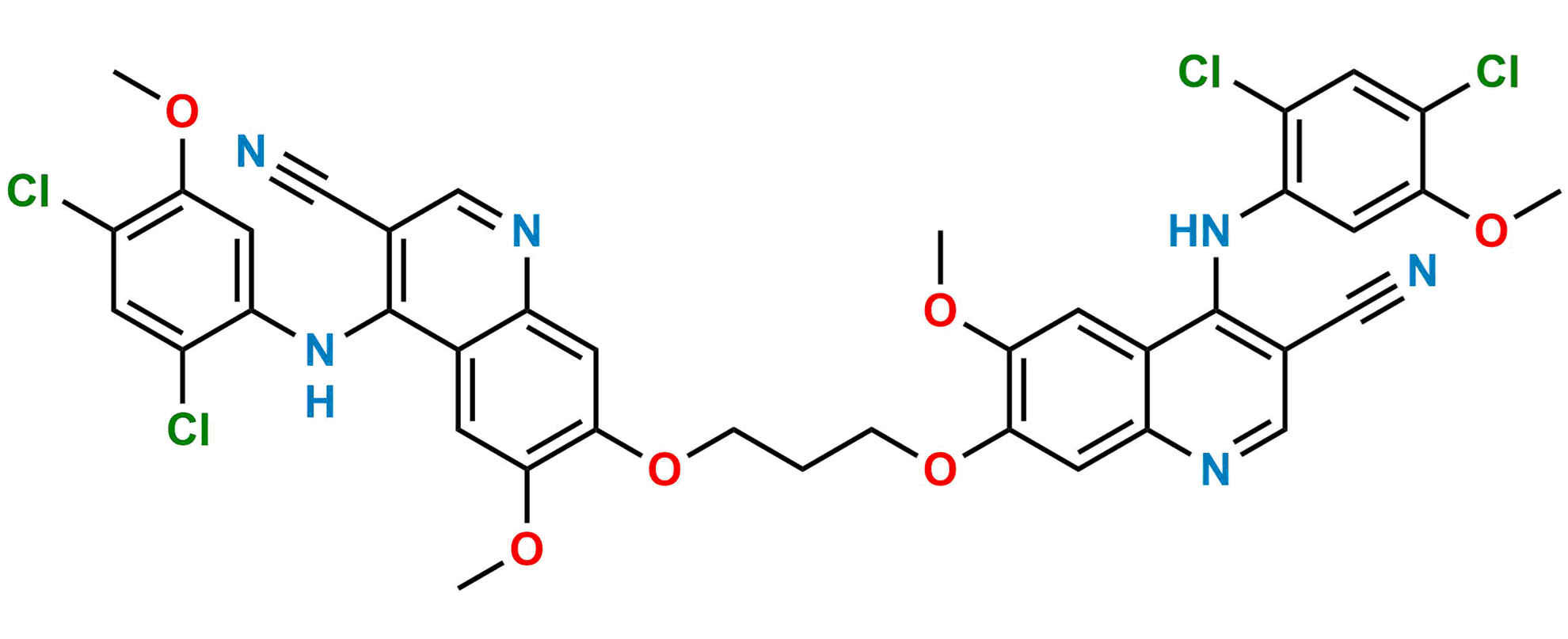 Picture of Bosutinib Propoxy Dimer Impurity