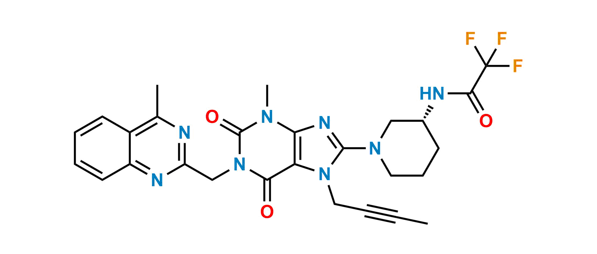 Picture of Trifluoro acetyl amino Linagliptin 