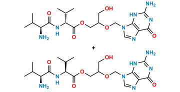 Picture of Valganciclovir N-Valyl Impurity - (Mixture of Amide Diastereoisomer -1 & 2)