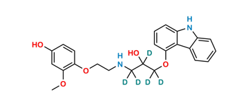 Picture of 4 Hydroxy Phenyl Carvedilol D5