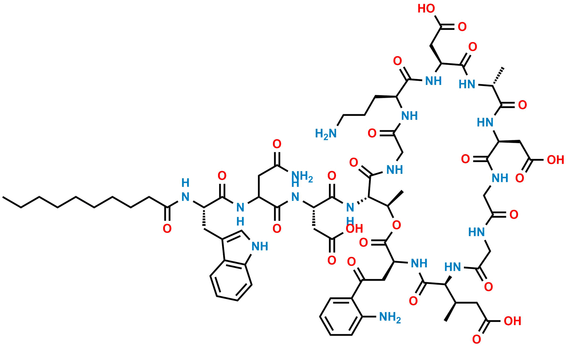 Picture of Daptomycin Dehydroxymethyl Derivative