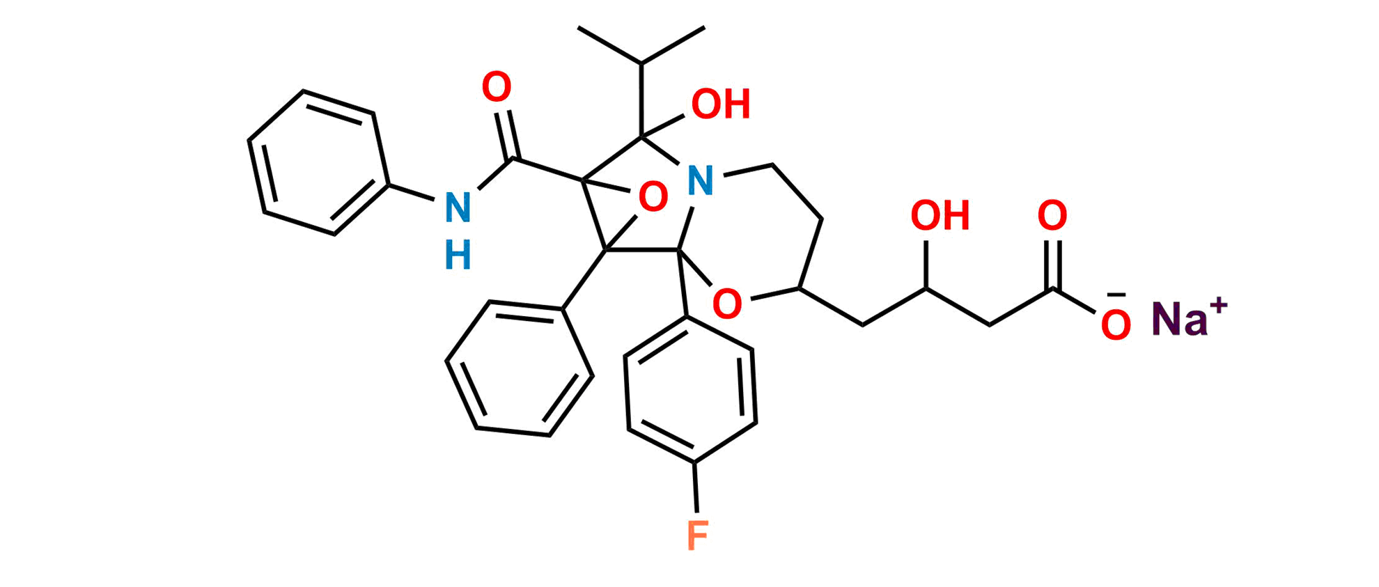 Picture of Atorvastatin Epoxy Pyrrolooxazin 7-Hydroxy Analog Sodium salt (USP)