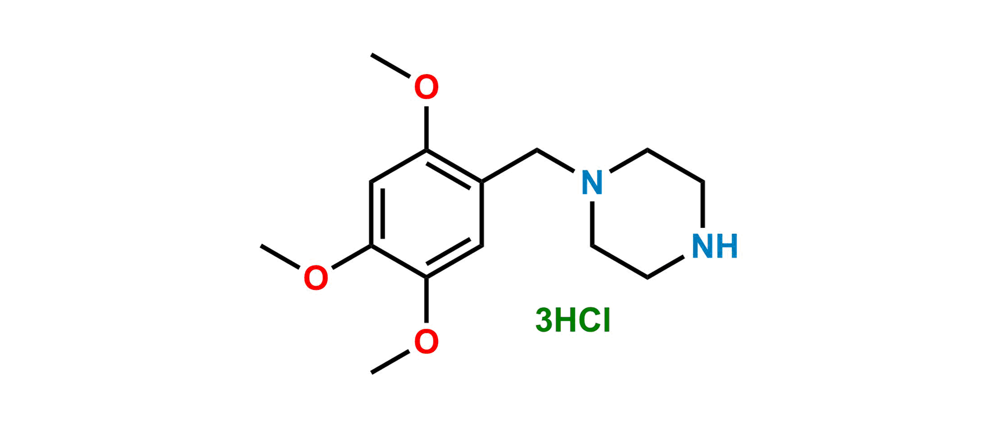 Picture of Trimetazidine EP Impurity E (3HCl salt)