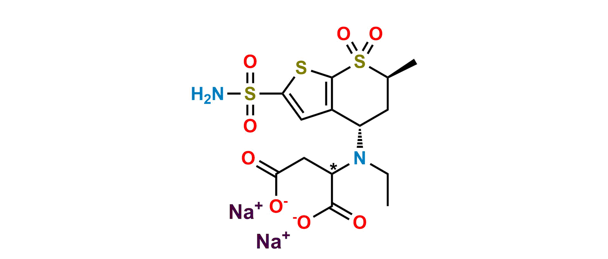 Picture of Dorzolamide Maleic Acid Adduct mixture of diastereomers