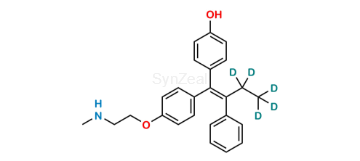 Picture of (Z)-4-Hydroxy-N-Desmethyl Tamoxifen D5