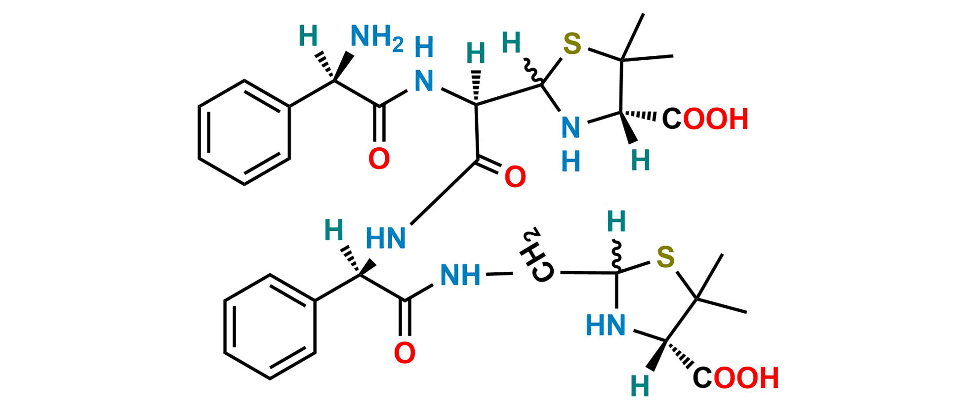 Picture of Ampicillin Decarboxylated Open Ring Dimer 