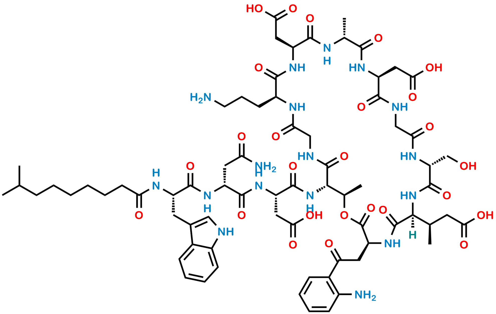 Picture of Daptomycin Isodecy Acyl Isomer