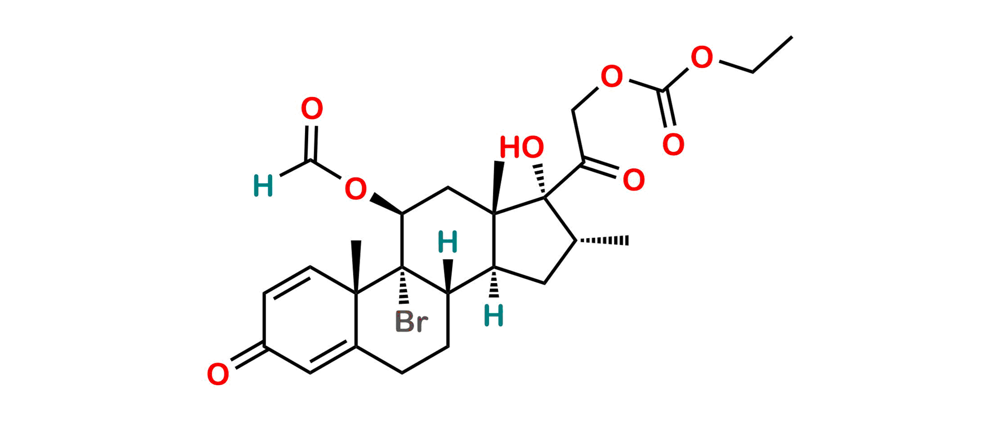 Picture of 11-O-Formyl 9-Bromo Dexamethasone 21-Ethyl formate